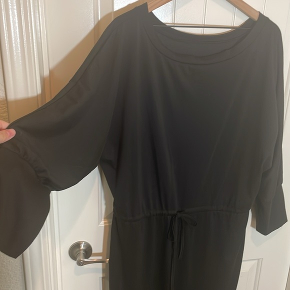 Black Straight Leg Jumpsuit with 3/4 sleeve - Picture 8 of 9